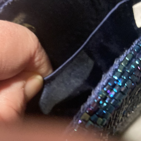 vintage unused peacock beaded evening bag - Picture 10 of 11